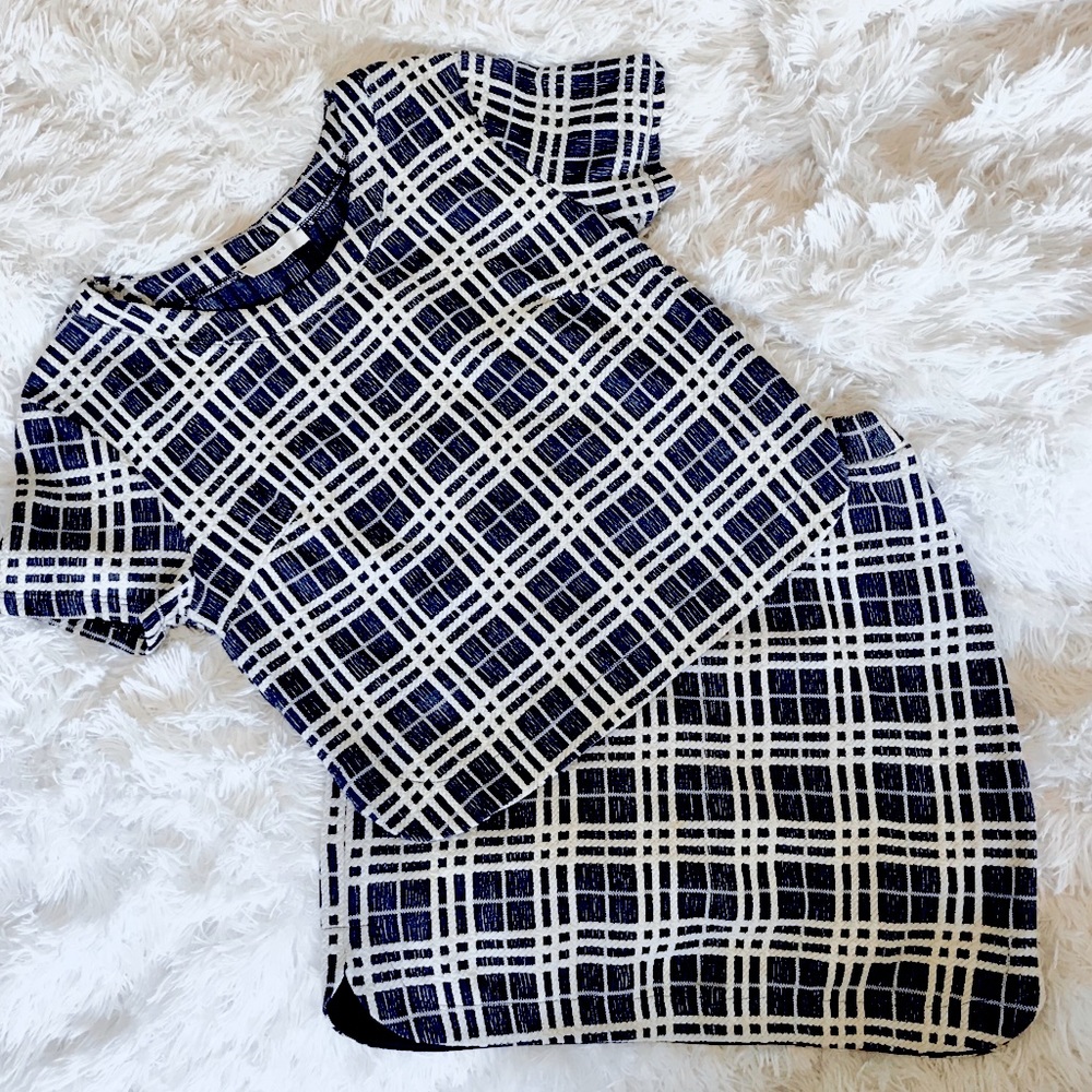 Lush two-piece set plaid mini skirt and top